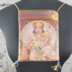 Colorful Hanuman Print Backpack